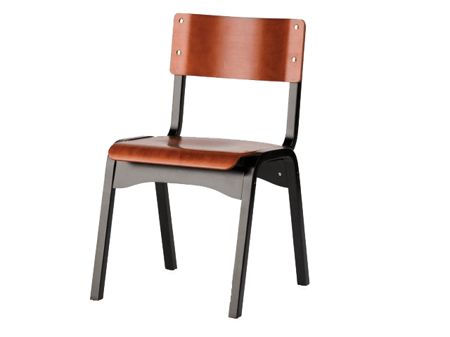 Carlo Stacking Chair (HCARL-116) in Black and Wild Cherry